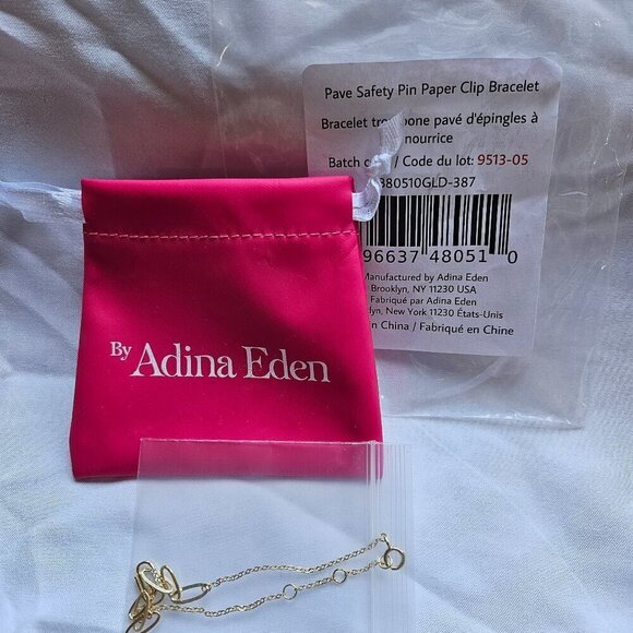 Adina Eden Safety Pin Paper Clip Bracelet - Picture 1 of 1